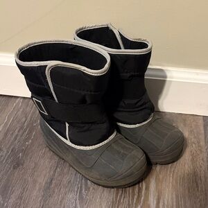 Kids Black and Gray Winter Boots